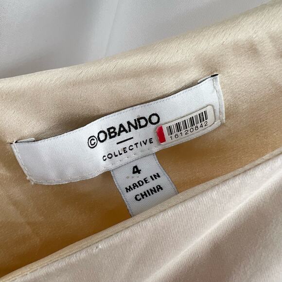 Obando Collective Wide Leg Jumpsuit with Cape Cream Size 4 - Picture 10 of 13